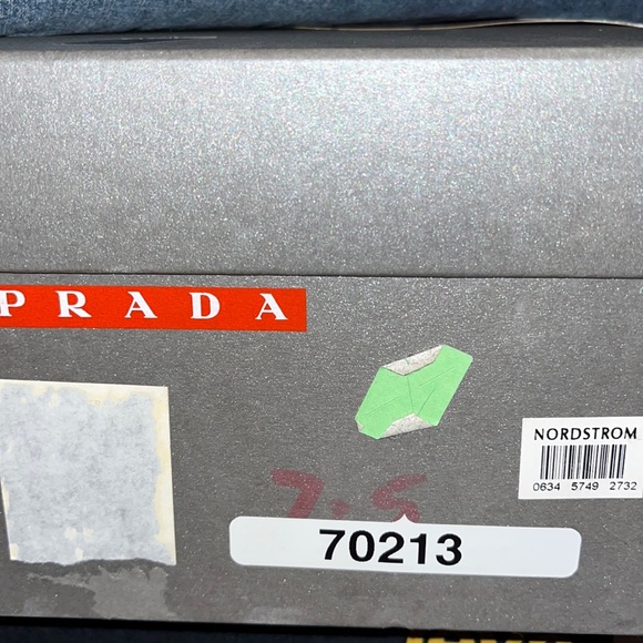 Y2K Vintage Prada Sport Cap Toe Ballet Flat Heels in Brown - Picture 6 of 7